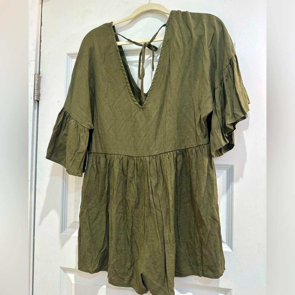 MINKPINK flutter sleeve romper